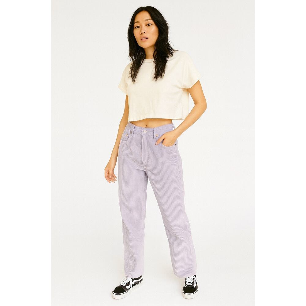 Vintage 90's Y2K pastel purple chunky corduroy pants baggy‎ tapered M skater